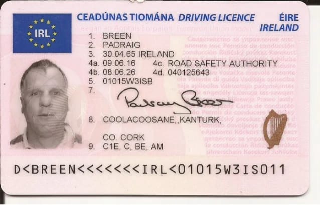 fake ID Ireland